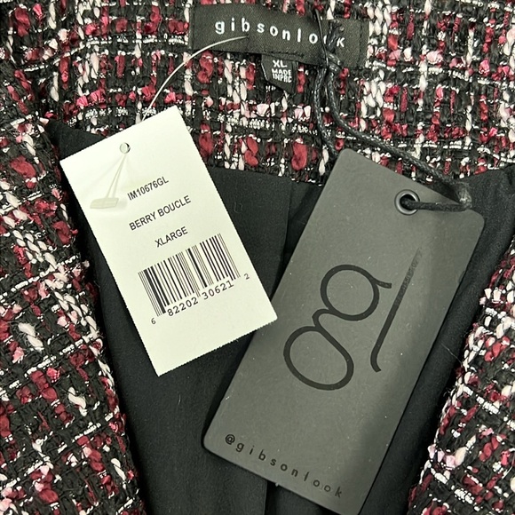 SOLD IN STORE NWT Gibson Notched Collar Boucle Blazer XL - Picture 4 of 10
